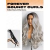 GORGIUS Silver Gray Loose Body Wave Lace Front Wig with