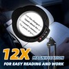 12X Magnifying Glass with Light and Stand,2-in-1 LED Desk Lamp
