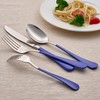 LKTDYMEG 20-Piece Blue Silverware Set 18/0 Stainless Steel Silverware Set