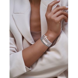 Leather Bracelets for Women Multilayer Leather Wrap Bracelet Pearl Cross Leather Bracelet Bohemian Wristband for Women Christmas Stocking Stuffers for Teens