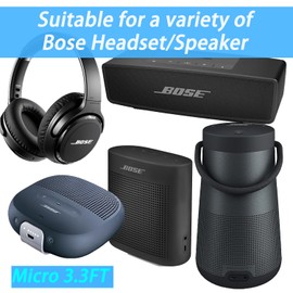 Replacement Bose charger for SoundLink Color I, II, III,mini 2, charging cable Compatible with Bose SoundLink Revolve Plus, QuietComfort 35 i/ii Bluetooth speaker wireless headphones Power Supply Cord