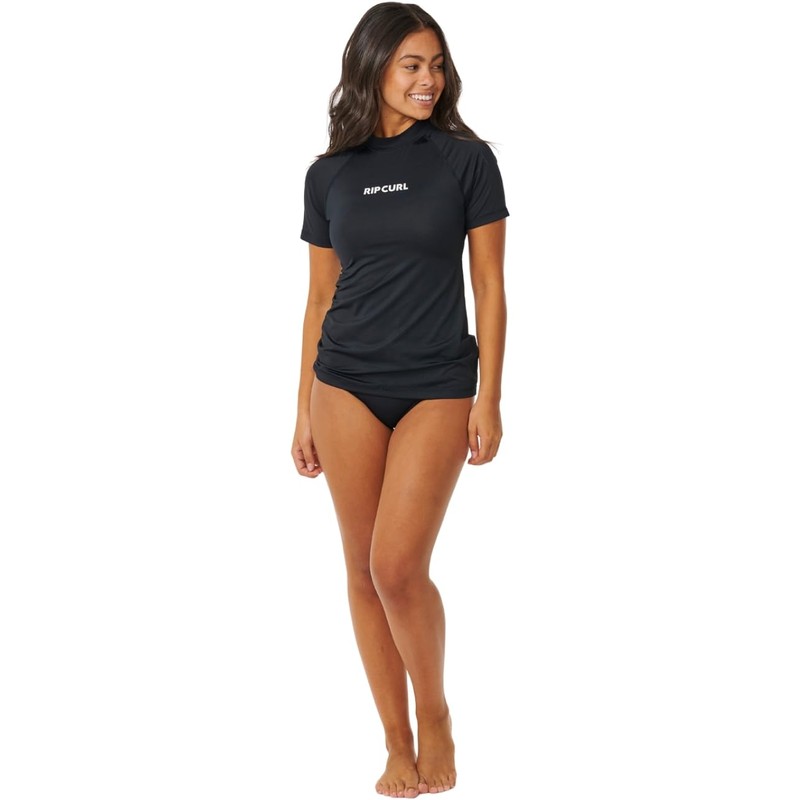 RIP CURL Womens Classic Surf Short Sleeve Rash Vest Top
