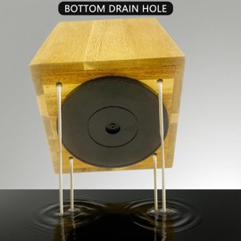 Magnetic Wooden Knife Block for Kitchen without Knives - 360° Rotating Knife Holder with Strong Enhanced Magnets Extra Large Capacity Knife Storage Organizer for Knives Utensils