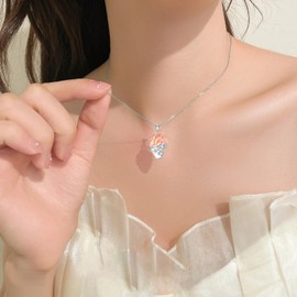 ROMANTICWORK Anatomical Heart Necklace Sterling Silver Dragon Pendant Necklace Human Heart Jewelry Gifts for Women Men, Sterling Silver, No Gemstone