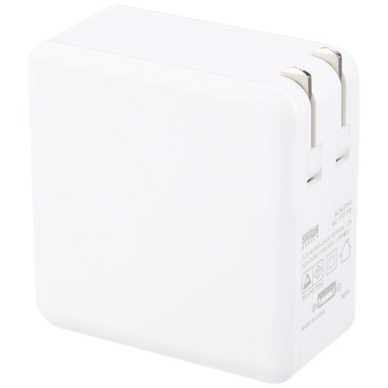 Sanwa Supply ACA-IP54W USB Charger, 4 Ports, Total 6A, Can
