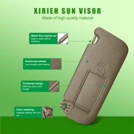 Sun Visor for Hyundai Elantra 2007 2008 2009 2010 Replace 852012H0208M with Makeup Mirror Beige (Beige(Left Driver Side))