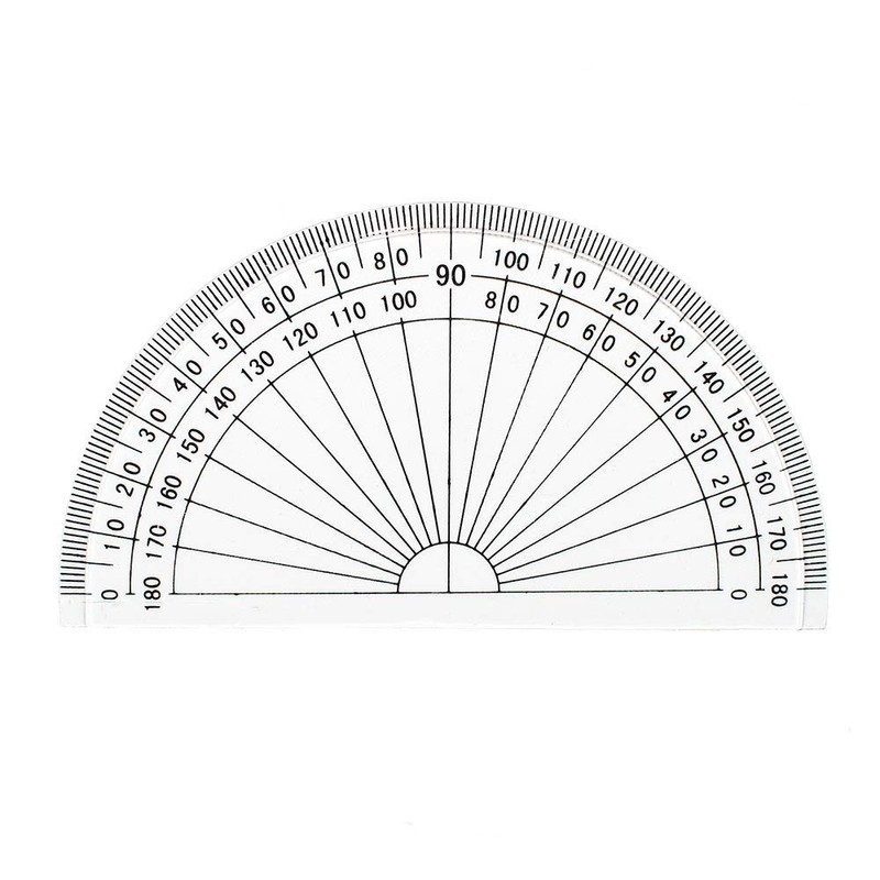 Leline's 4 Inch Protractor, Plastic Student Math Protractors, Pack of
