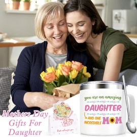 Gtmileo - Taza de café aislada para el día de la madre, regalo para el día de la madre, regalo del día de la madre, taza de café para mamá, feliz día de la madre, color blanco