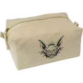 'Vampire Bat Portrait' Canvas Wash Bag/Makeup Case (CS00044006)
