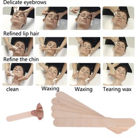 Waxing Stick, 100Pcs/Bag Spatula Applicator Wooden Spatula Disposable Medical Tongue Depressor