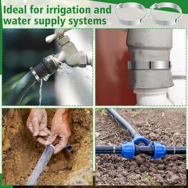 Duraaamo 50 Pcs 1" Irrigation Sprinkler Clamp Pinch Double Gripping