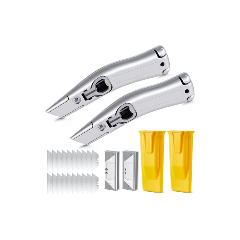 WILLBOND 2 Pack Dolphin Carpet Knife with Sheath 7.3 x