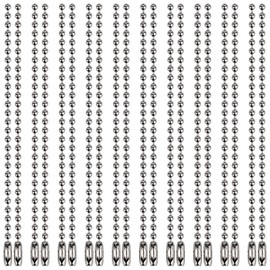 20 Pcs Bead Ball Chains 3.9 Inch Long Stainless Steel Keychain Extension Chain for Keychain Tag Chain Jewelry Making