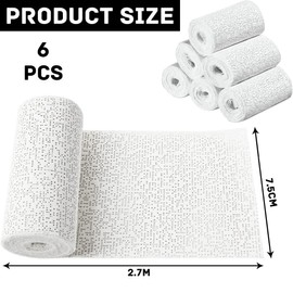 Plaster Coth Rolls 6 Pack Plaster Gauze Bandage Plaster Strip Gauze Wrap for Body Casts Craft Projects Belly Molds 3in x 106 inch