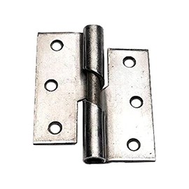 Merriway BH03853 (2 Pcs) Self Colour Left Hand Steel Rising Butt Hinge, 75 mm (3 inch) - Pack of 2 Pieces