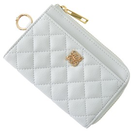 Altrose Fragment Case with Key Chain, Thin Wallet, Small, Mini Card Case, Pass Case, Commuter Passcase, multicolor (blue / gray)