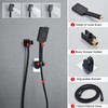 LCEVCGK Shower Faucet Set Complete Matte Black Shower System with