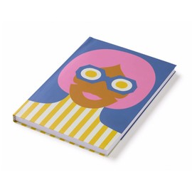 Olimpia Zagnoli Blue Midsized Blank Notebook