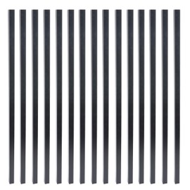 29 Inches Myard Estate Square Iron Deck Balusters for Decking Railing Patio Fence, Modern Look (25-Pack, Matte Black)