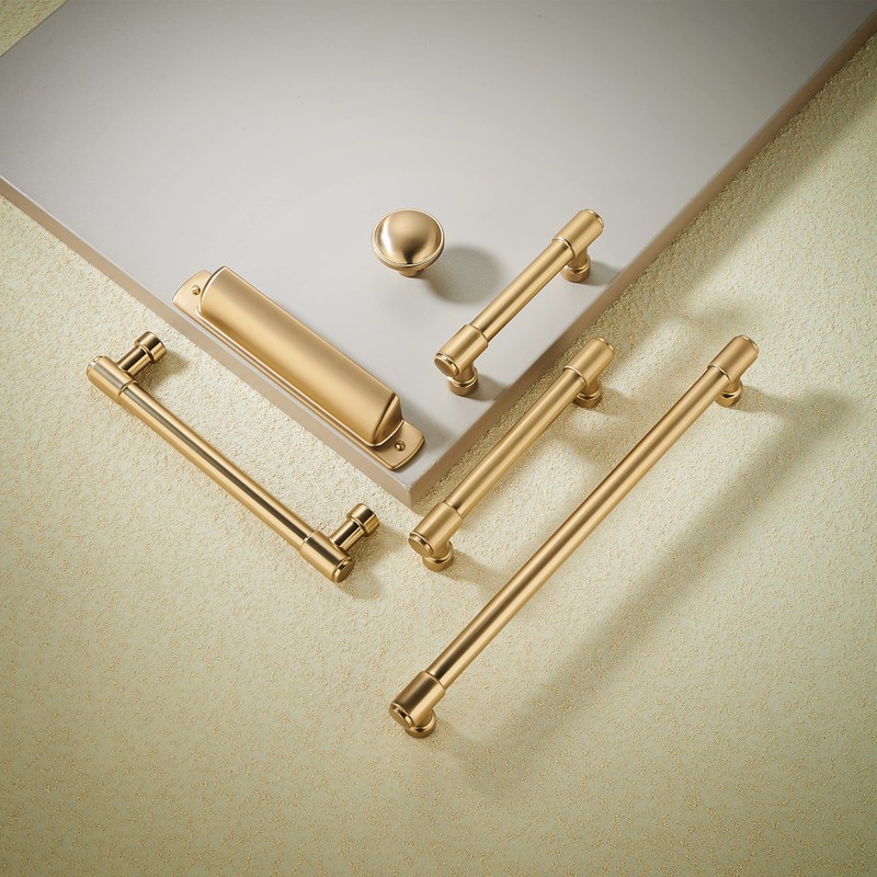 khtumeware 6 Pack 8 Inch(203mm) Champagne Bronze Kitchen Cabinet Handles