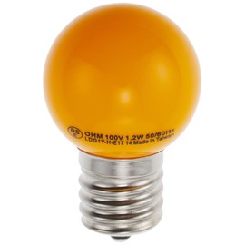 Ohm (OHM) Electric LED Mini Ball Bulb (Decoration/1.2W/45lm/Yellow/G30/E17)