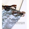 FEISEDY Retro Reading Glasses Thick Square Big Frame Blue Light