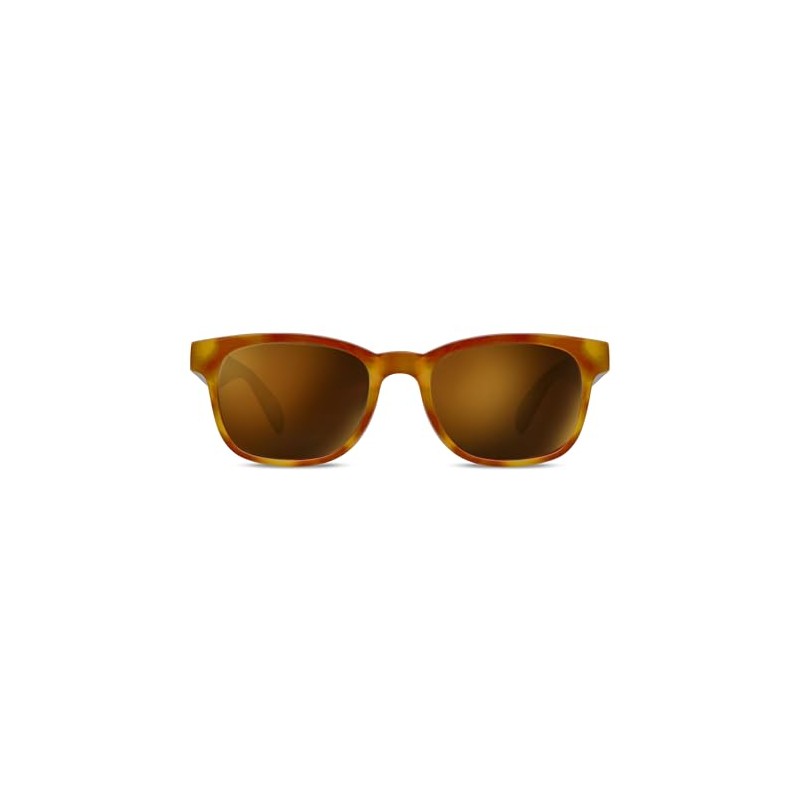 Peepers by PeeperSpecs 18th Hole Polarized Sunglasses Square, Amber Tortoise,