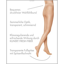 Kunert Women's 315500 FRESH UP 10 Tights, Beige (Cashmere 0540), UK 14 (Manufacturer size: 40/42)