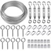 TooTaci Turnbuckle Wire Tensioner Kit, 100ft 1/16 Vinyl Coated Stainless