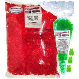 Red Gummy Gummi Bears Wild Cherry Albanese - Bulk Candy 5lb Bag With Green Apple Gourmet Kruise Signature Gift Bag 11 OZ (NET WT 5 LBS.11OZ) 2 Item Bundle