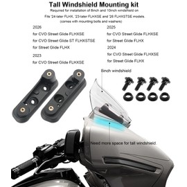 Tall Windshield Mounting kit Tall windshield Bracket Support fits for Harley Davidson CVO Street Glide FLHXSE 2023-later,Street Glide FLHX 2024-later, FLHXU 2025-later