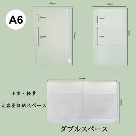 YFFSFDC Refills, Set of 10, A6, Bible Size, 6-Hole Personal Notebook, Memo Pad Refill, Translucent 3 Types, Business Card File, Notebook Refill, Bible Size