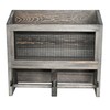 OwlGift Vintage Gray Solid Wood & Metal Mesh Wall Mounted