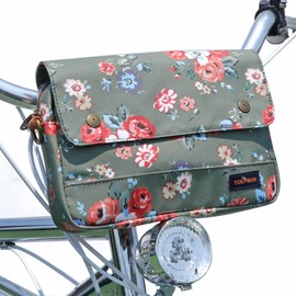 Tourbn TOURBON Waterproof Canvas Bike Panniers Bicycle Pouch Handlebar Bag Flower Pattern