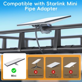 YaCeSyn Starlink Mini Mount, Anti-Rust RV Roof Rack Mounting Kit for Starlink Mini Dish, Fits Star Link Mini Pipe Standard RVs,Poles,Caravans,Van Mobility, Campers( 0.39''-1.89'')