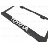 License Plate Frame 1pc 3D ForToyotaDecor Emblem Badge BLACK Stainless