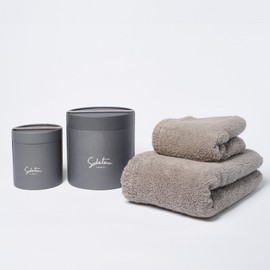 Growing Towel "feel" Bath Towel + Face Towel Gift Box Set (Monglage (Tea Type))