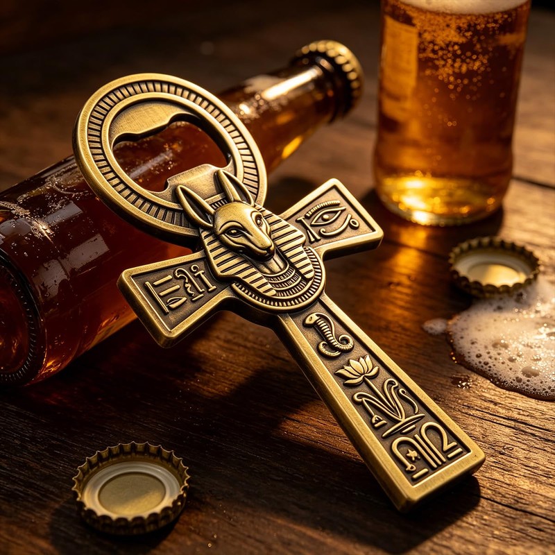 LULLEA Egyptian Anubis Bottle Opener, Mythology Gifts for Men Women