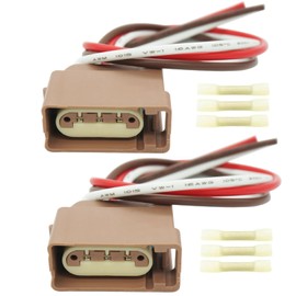 Micarun 2 Pcs 3 Pins Turn Signal Lights Connector Wiring Harness Pigtail Plug Fit for Freightliner Cascadia 2018-2024 Freightliner Coronado 2001-2020 Turn Signal Lamps A660-1512-002 A06-36848-000