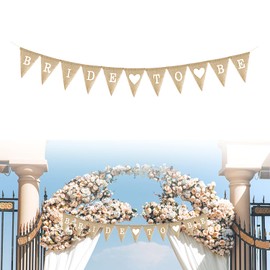 Hen Party Garland Banner Bride To Be JGA Decoration Women Boho Wedding Hessian Bunting for Stag Night Women Decoration Simple Bridal Shower Decoration