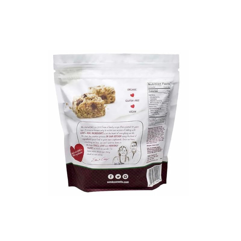 Hunks Organic Oatmeal Dark Chocolate Cookies, Gluten Free, Vegan, 22oz