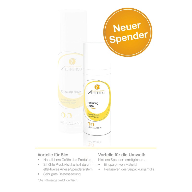 AESTHETICO hydrating cream - Hautdurchfeuchter, Pflegecreme f黵 trockene und emfindliche