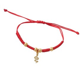 MMIUAEG Year of the Snake Bracelet Red String Bracelet for Women 2025 New Year Snake Jewelry Chinese Zodiac Lucky Bracelets, Medium, Zinc, no gemstone