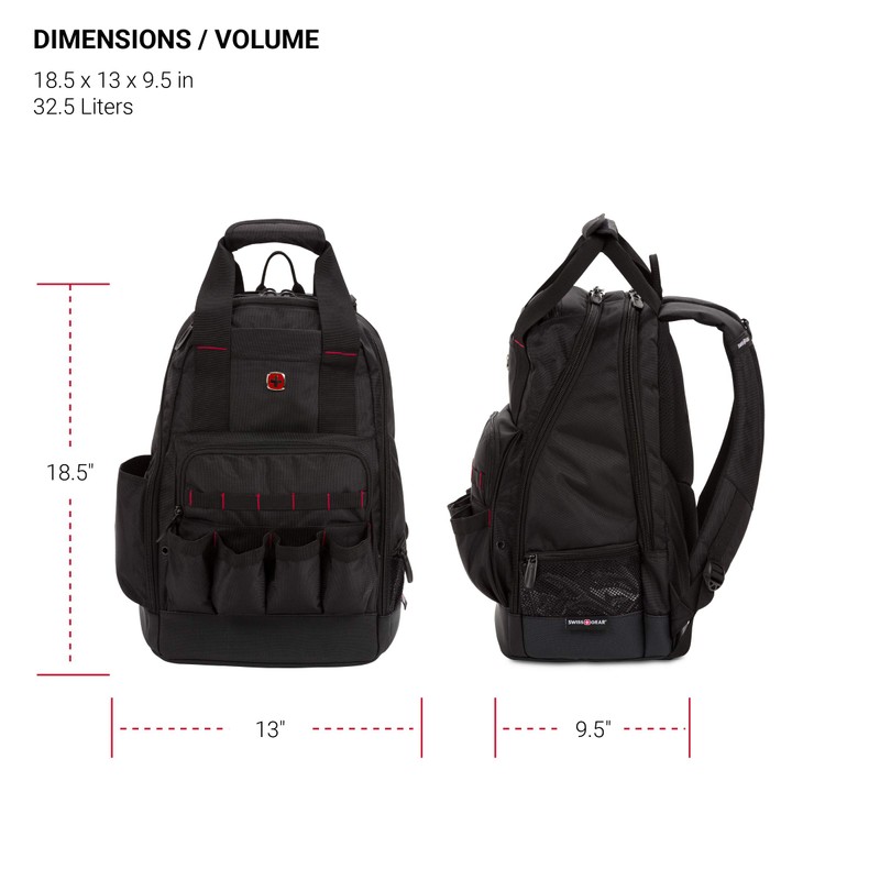 SWISSGEAR 2767 Tool Bag Large Durable Work Pack Backpack With
