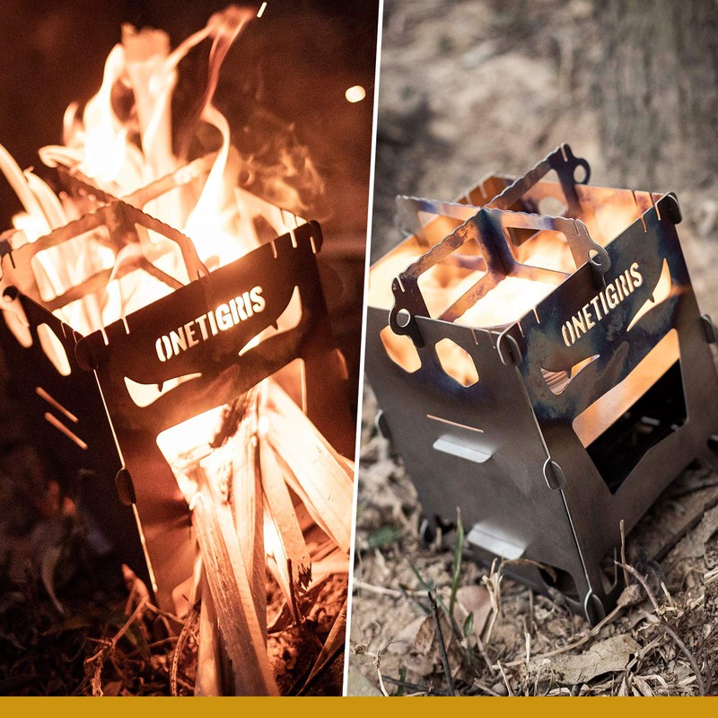 OneTigris Rocuboid Bush Box Titanium Foldable Hobo Stove Camping Stove