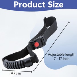 ecocstm Car Adjustable Grab Handle, Car Handle Assist, Safety Handle Portable Vehicle Support Grab Bar for Trucks, SUVs, Jeeps, Vans, Cars and ATVs (Black)