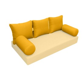 |SLIPCOVER ONLY| S3 Outdoor Bolster Backrest Pillow Covers Knife Edge Twin AD108