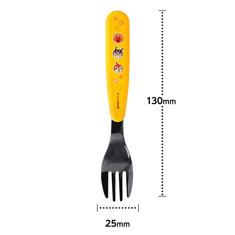 Anpanman Antibacterial Fork (Yellow) Baby First Own Cutlery