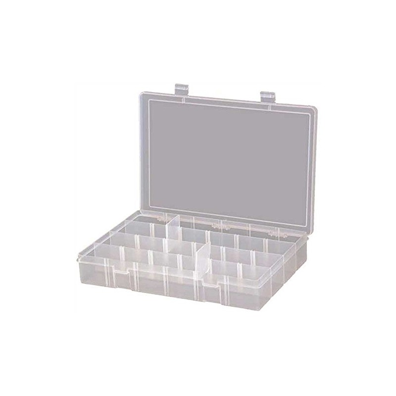 COMPART BOX ADJ PLASTIC CLR