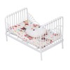 1:12 Scale Dollhouse Furniture Mini Bed Set Decorative Pillow Metal
